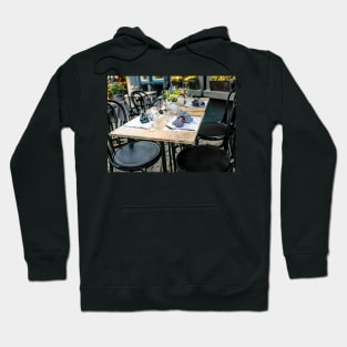 Outdoor dining table in the Dutch city of Maastricht Hoodie